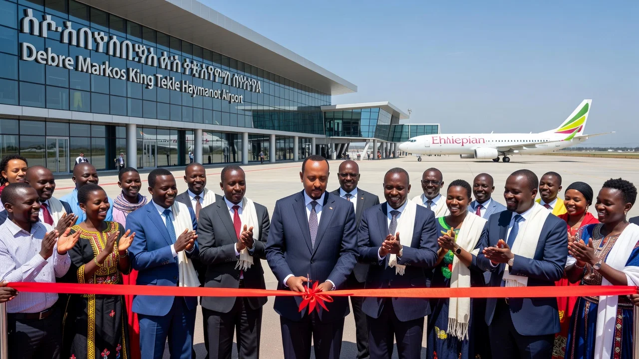 Prime Minister Abiy Ahmed inaugurates Debre Markos Airport after 30 years of inactivity.