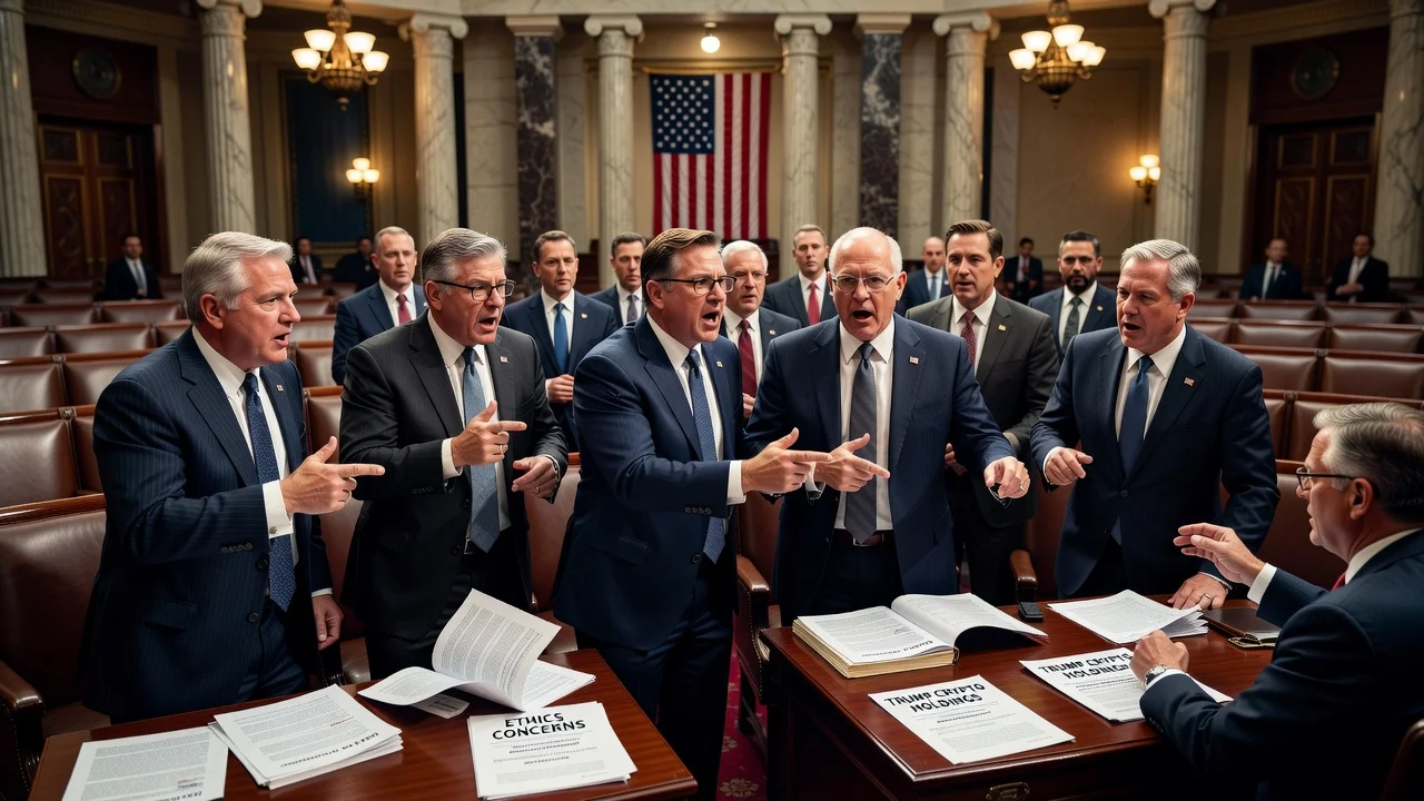 Democratic senators opposing the Clarity Act in the Senate amid concerns over Trump's crypto ethics.