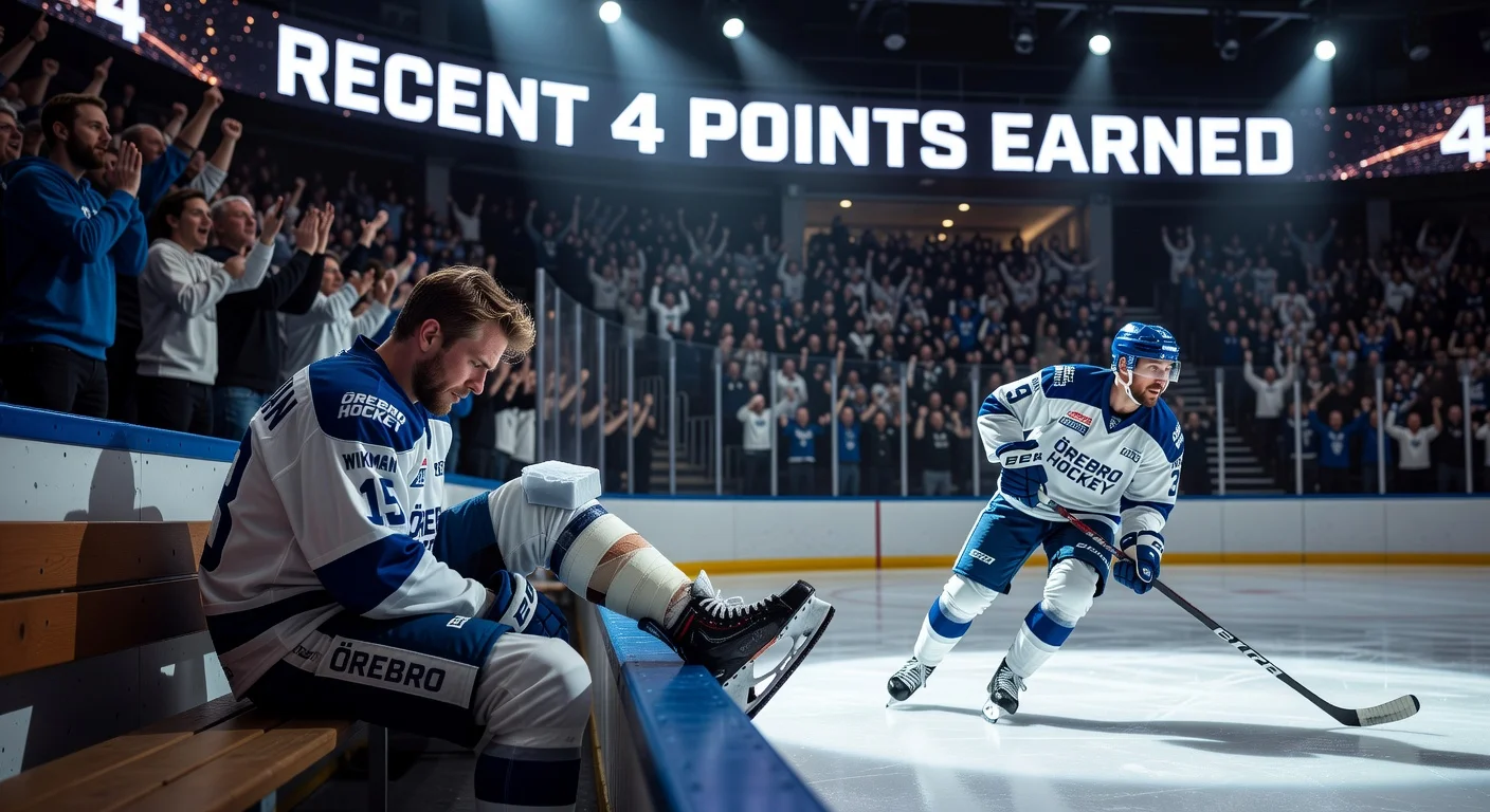 Örebro Hockey's William Wikman injured on the bench as Teemu Turunen returns for pivotal SHL games.