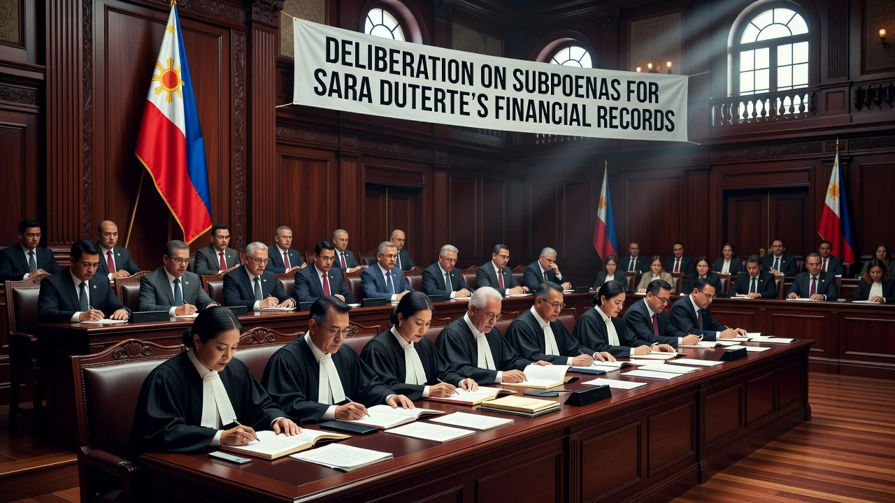 Senators deliberating subpoenas for Duterte financial records in Senate session