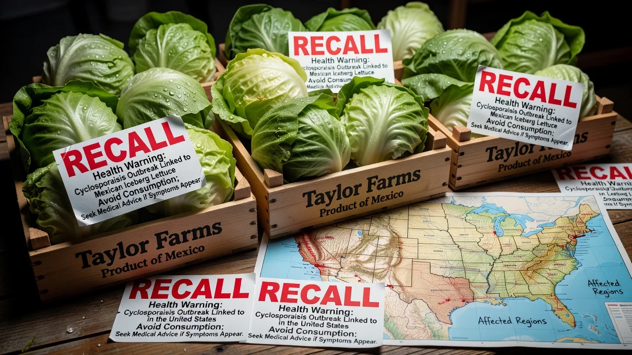Recalled Taylor Farms iceberg lettuce linked to US cyclosporiasis outbreak
