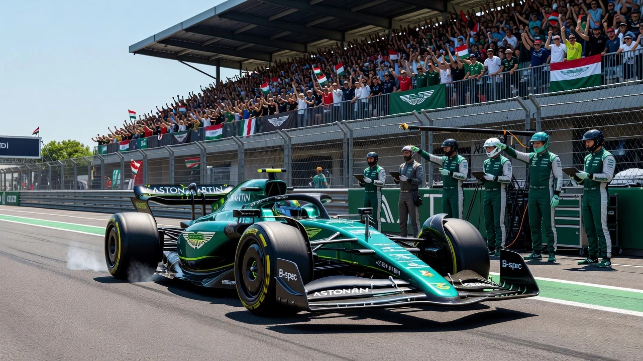 Aston Martin F1 car debuting B-spec upgrades at Hungarian Grand Prix
