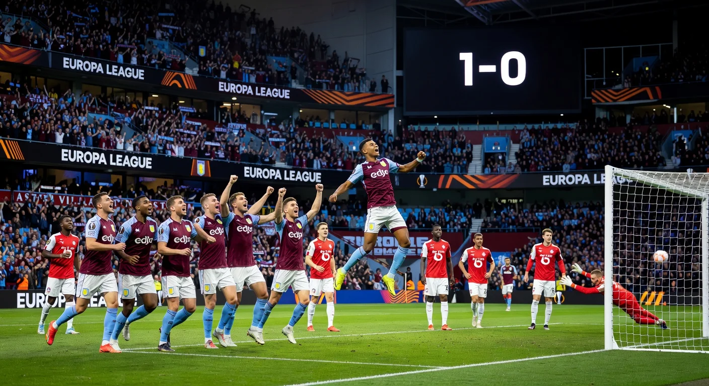 Ollie Watkins heads in the winner for Aston Villa's 1-0 triumph over Lille in Europa League last-16 first leg at Stade Pierre-Mauroy.
