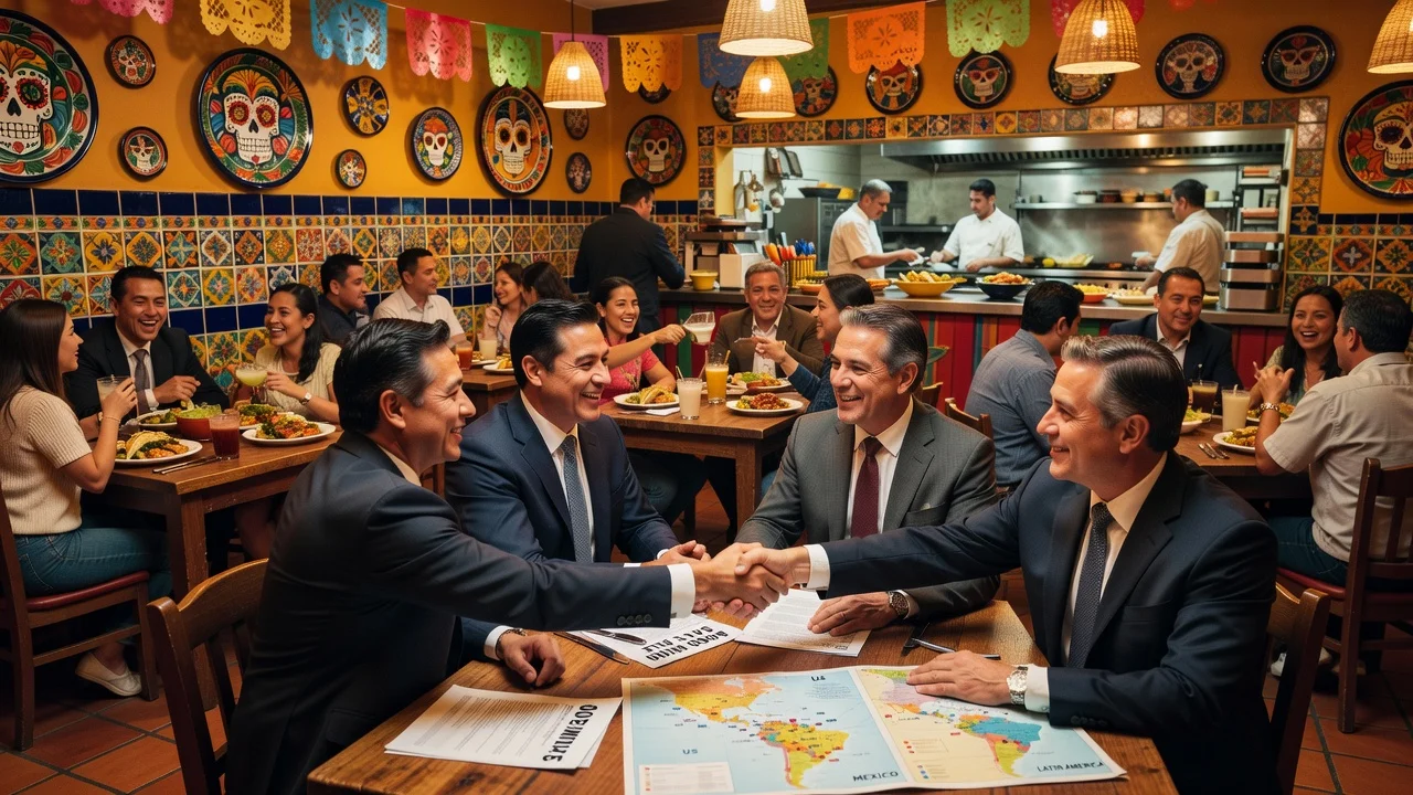 Illustration of La Casa de Toño restaurant chain exploring a $400 million sale for expansion.