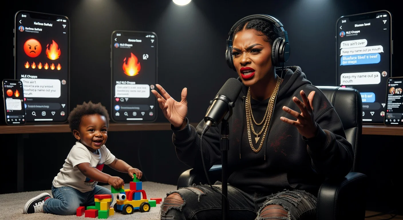 Chrisean Rock passionately denies disability claims about her son on a podcast amid feud with Blueface's family.