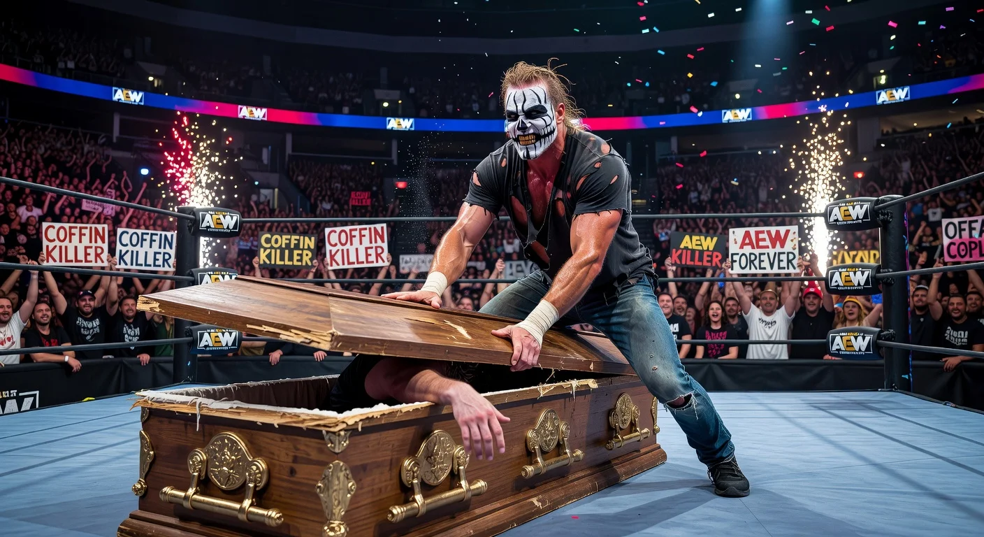 Darby Allin shuts coffin lid on defeated Gabe Kidd in epic AEW Dynamite coffin match victory.