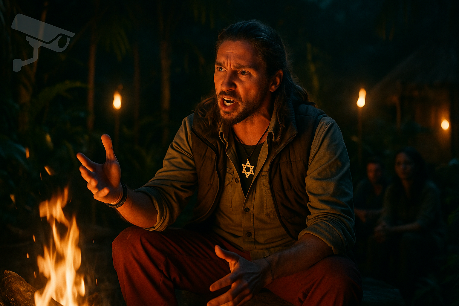 Gil Ofarim passionately discusses the Davidstern scandal around the campfire on Dschungelcamp.