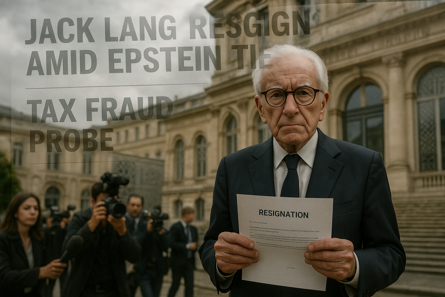 Jack Lang, former French Culture Minister, proposes resignation from Arab World Institute presidency outside Quai d’Orsay amid Epstein scandal and tax fraud investigation.