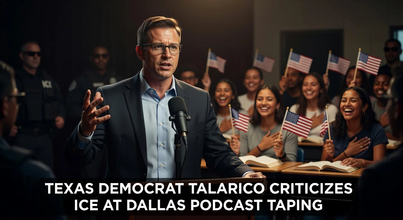 James Talarico passionately describes undocumented students as his most patriotic during a Dallas podcast.