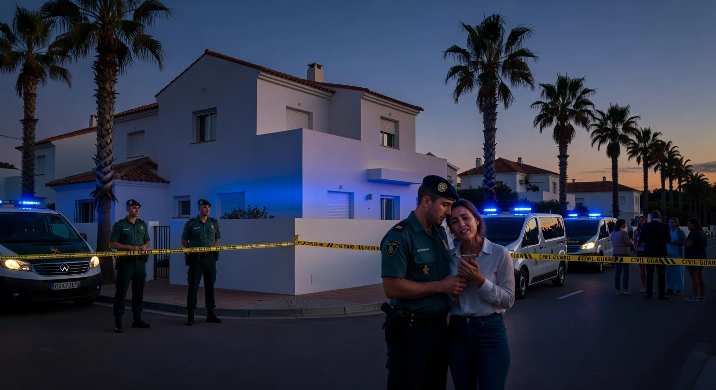 Police cordon off a Torrevieja home during Civil Guard investigation into a child's tragic death.
