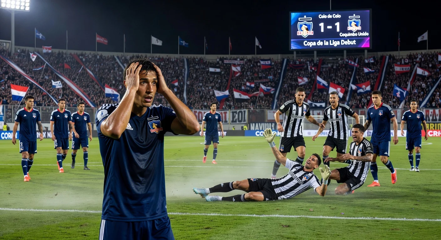 Dramatic penalty miss sealing Colo Colo 1-1 draw with Coquimbo Unido in Copa de la Liga opener at Estadio Monumental.