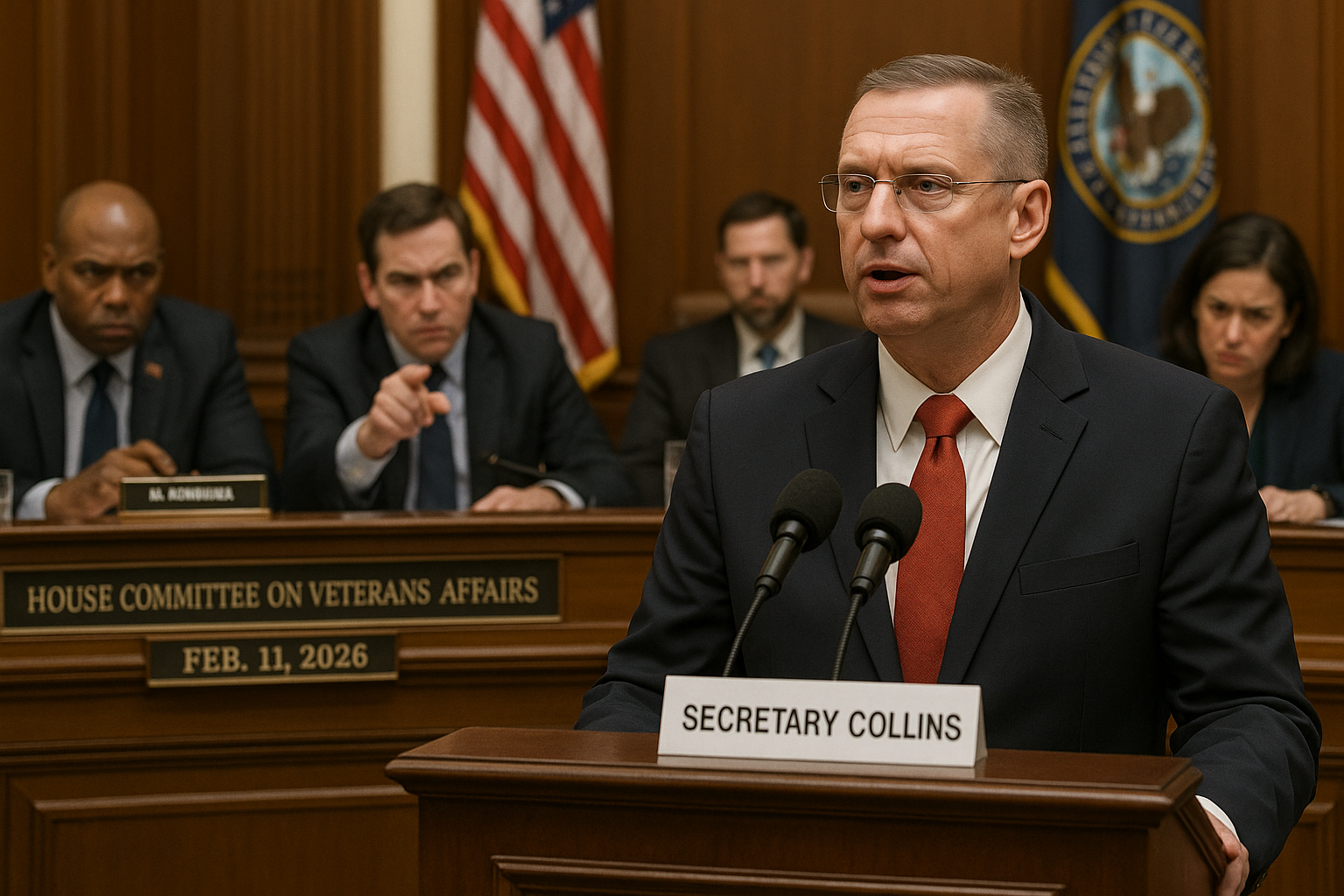 VA Secretary Doug Collins testifies under sharp Democratic questioning at House Veterans’ Affairs Committee hearing on VHA reorganization.