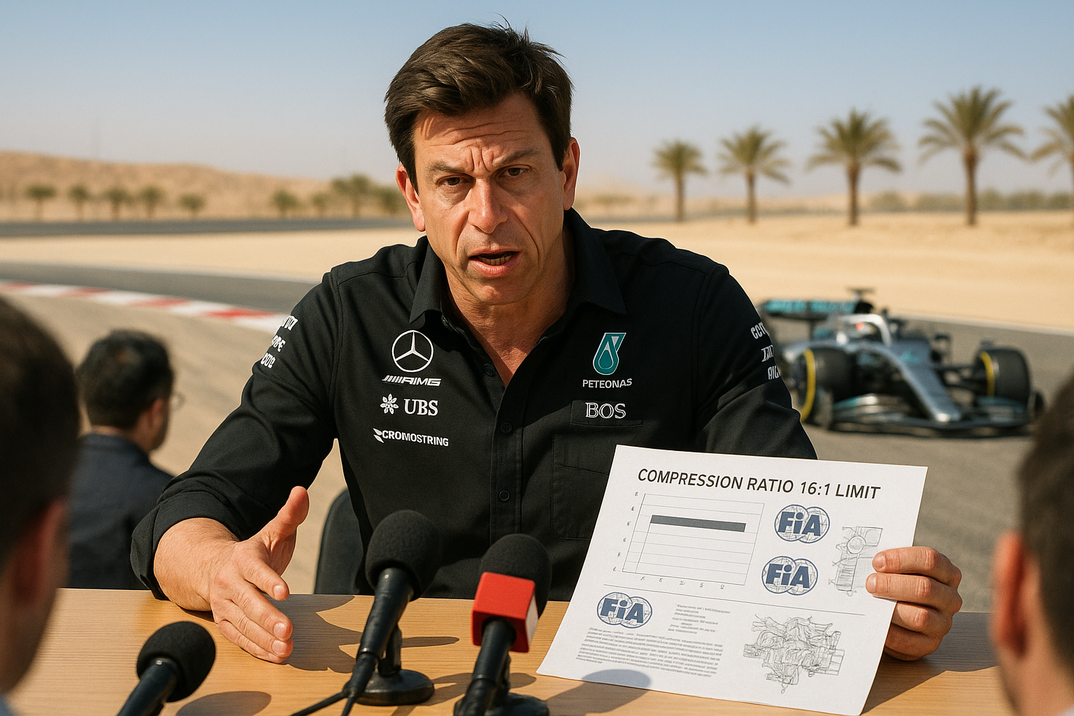 Toto Wolff of Mercedes F1 warns of uncertainty over FIA's potential 2026 engine rule changes at Bahrain pre-season testing.