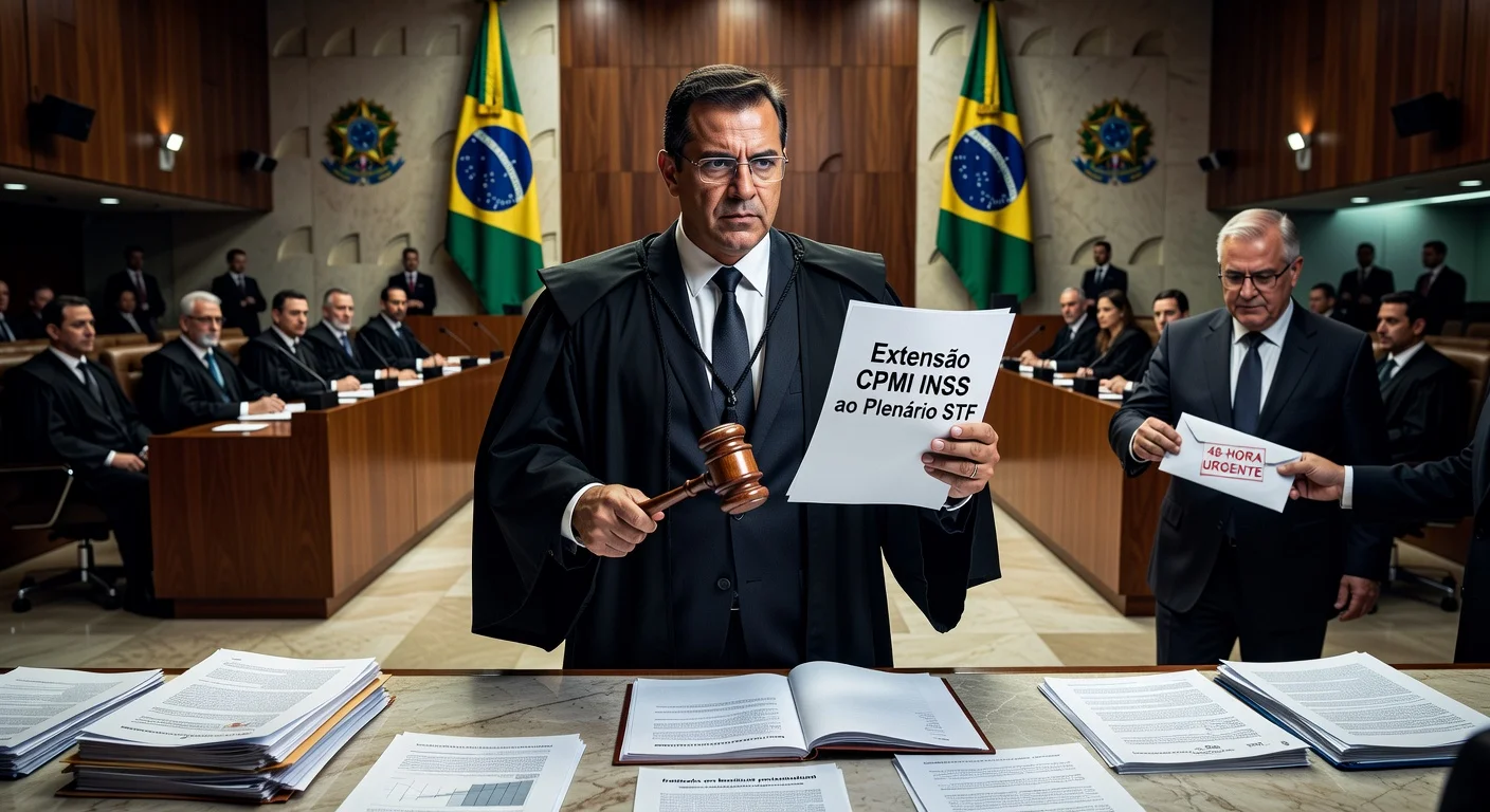STF Minister André Mendonça rules to send INSS CPMI extension to plenary, ordering Senate action within 48 hours amid pension fraud investigation.