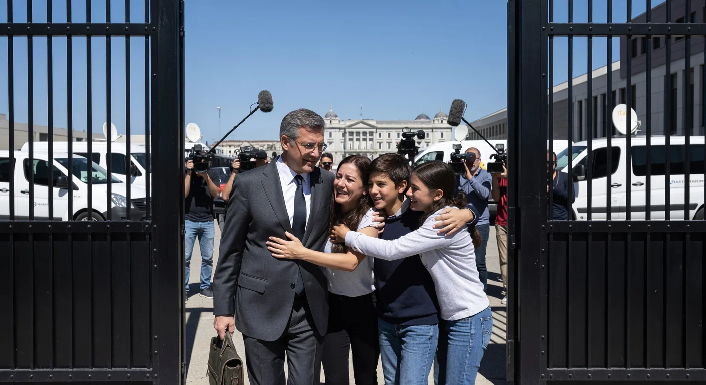 Pablo Crespo reunited with family upon conditional prison release after 12 years in Gürtel plot.