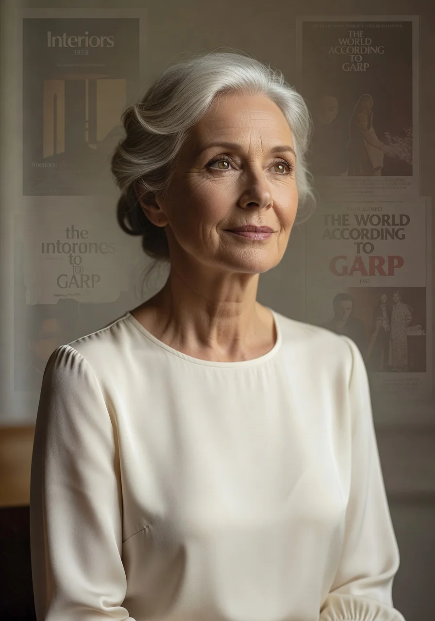 Tribute portrait of actress Mary Beth Hurt, evoking her grace and career after passing at 79 from Alzheimer's.