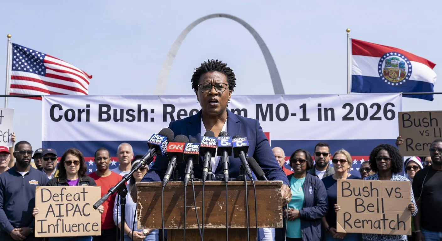 Cori Bush announces 2026 bid for Missouri House seat rematch against Wesley Bell.