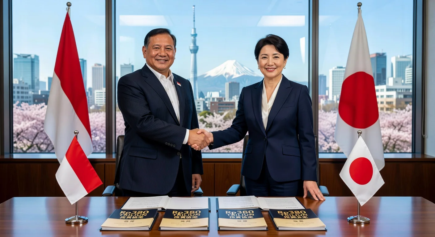 Indonesian President Prabowo Subianto meets Japanese PM Sanae Takaichi in Tokyo amid Rp380 trillion investment commitments.